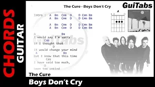 BOYS DON'T CRY 😢 - The Cure ( Lyrics - GUITAR Chords 🎸- Karaoke )