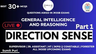 Direction Sense : Questions asked by JKSSB || Best 30+ MCQs || RPF SSC  JKSSB JKPSC Exams PART 1