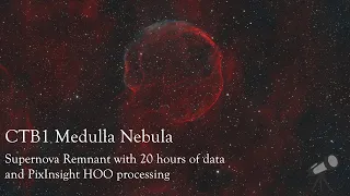 CTB1 Medulla Nebula - Supernova Remnant with 20 hours of data and PixInsight HOO processing