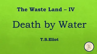 Death by Water | The Waste Land | T.S. ELIOT | In Tamil | The wasteland