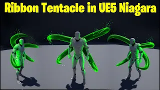 Ribbon Tentacle in UE5 Niagara Tutorial | Download Files