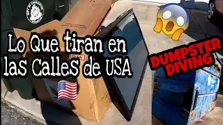 LO QUE TIRAN EN LAS CALLES DE USA EP.33 《DUMPSTER DIVING 》MEXICANA EN USA 🇺🇸