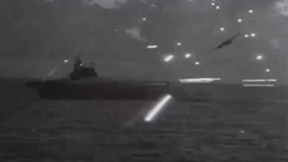 Japanese Air Attack on US Navy Aircraft Carrier Task Force Off Saipan Combat Action Footage WW2