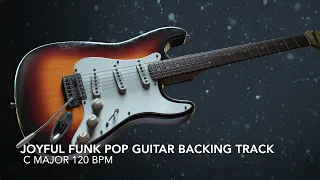 Joyful Funk Pop Guitar Backing Track in C Major 120 Bpm