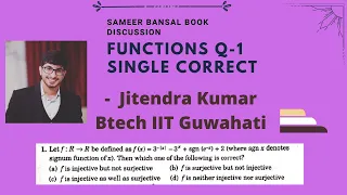 Sameer Bansal Calculus Part Chapter-1 Functions Q-1(Single Correct).