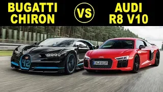 Bugatti Chiron vs Audi R8-Comparison