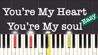 Modern Talking - You’re My Heart, You’re My Soul Piano Tutorial | Easy