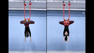 空中瑜伽 初階  簡易版蜘蛛人  - Vanessa 玩泥沙