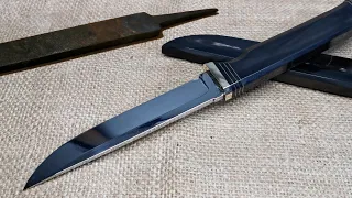 Making a Knife with scabbard / sheath from a dull and rusty file