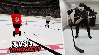 Playing 3v3 HOCKEY in VR?! *SENSE ARENA*