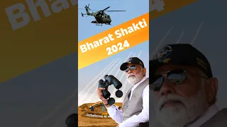 PM Modi attends the 'Bharat Shakti’ exercise. Watch Glimpses | #shorts