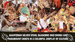 ASANTEMAN SILVER STOOL || DAASEBRE OSEI BONSU AND PARAMOUNT CHIEFS IN A COLORFUL DISPLAY OF CULTURE