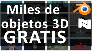 🔥 Galería con miles de objetos 3D GRATIS desde Blender - Tutorial Blender español para principiantes