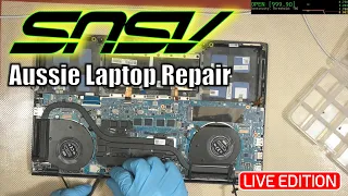 Repairing a broken SNSV Laptop, won't run from battery, has had a MOSFET already changed