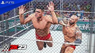 WWE 2K23 - Batista vs. Gunther vs. Omos vs. Kane - Steel Cage Match at WrestleMania XL | PS5™ [4K60]