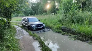 Pajero IV Легкое бездорожье. Прогулка по лесу.