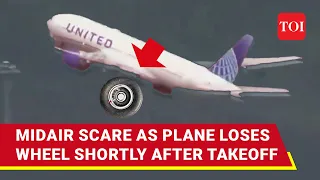 Wheel Falls Off United Aircraft During Takeoff in San Francisco | Los Angeles | Scary Moment On Cam