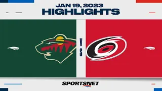 NHL Highlights | Wild vs. Hurricanes - January 19, 2023