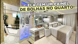 ELA COLOCOU UMA BANCADA DE PEDRA ILUMINADA NA COZINHA E TETO DE CRISTAL NO LAVABO | GABY GARCIIA