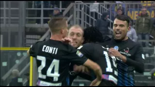 Il gol di Masiello - Atalanta - Inter - 2-1 - Giornata 9 - Serie A TIM 2016/17