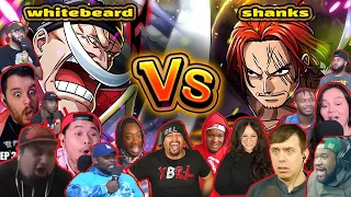 shanks meets whitebeard / shanks vs whitebeard one piece reaction mashup
