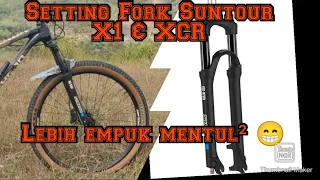 Setting Fork Suntour X1 / XCR jadi empuk poll 🔥