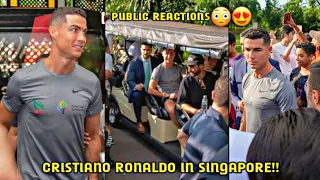 Public Crazy Reactions to Cristiano Ronaldo's Arrival in Singapore🤯🇸🇬