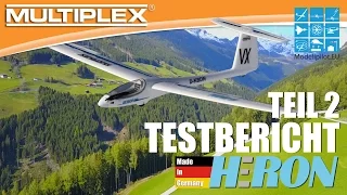 HERON von MULTIPLEX Modellsport Video Testbericht - Teil 2 Flugbericht am Hang