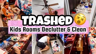 *TRASHED* KIDS BEDROOM DECLUTTER! MAJOR DEEP CLEAN, DECLUTTER & ORGANIZE | LONG CLEANING MOTIVATION