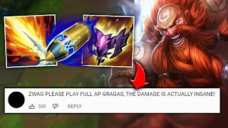 A YouTube comment BEGGED me to play Full AP Gragas... and my barrels legit one shot