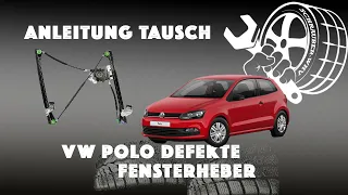 VW Polo instruction replacement defective window regulator change yourself