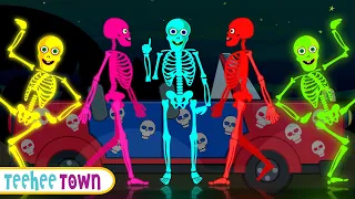 Midnight Magic - Five Skeletons Riding On A Car Song | Spooky Scary Rhymes By Teehee Town