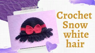 HOW TO CROCHET SNOW WHITE inspired HAIR baby costume