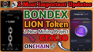 Onchain/Cex.io 2 New free mining Airdrop Project/ Bondex, Athene Lion updates/ Airdrop News Today