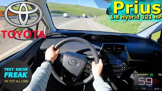 2022 Toyota Prius LE 1.8 Hybrid 121 HP HIGHWAY DRIVE POV LIVERMORE CALIFORNIA with Fuel Consumption