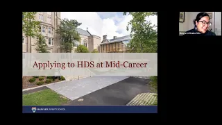 Applying to HDS at Mid-Career