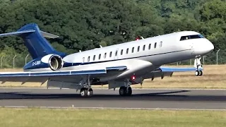 Biggest Private Jet in the World Landing and Take Off | Bombardier Global 7500 London Luton Airport