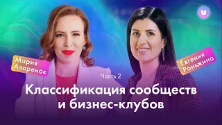 Классификация бизнес-клубов и сообществ. Клуб по подписке. Личный бренд. Комьюнити.