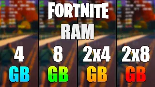 4GB vs. 8GB vs. 8GB(2x4) vs. 16GB(2x8) | Single channel vs Dual channel | RAM test in Fortnite