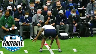 Penn State Pro Day: Nittany Lions Perform the Shuttle Run | Big Ten Football in the 2021 NFL Draft