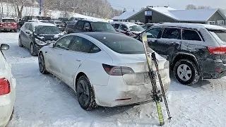 Tesla Model 3 Standard Range Plus | Winter Range Test In Canada