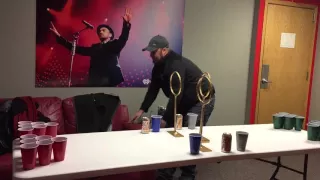 Quiddich Pong with the cast of Potted Potter