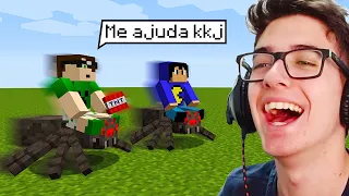 minecraft mas os mobs CAPTURAM YOUTUBERS (ft. @TazerCraft )