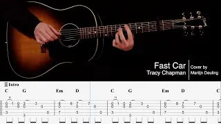 Fast Car - Tracy Chapman. (Guitar cover with Tabs).