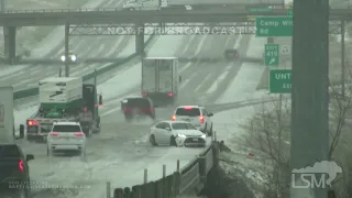 01-31-2023 Dallas, TX - Icy Weather Day 2 - Stuck Vehicles and Messy Roads