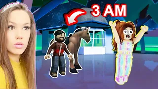 DONT GO TO THE HAUNTED HOUSE AT 3 AM in BROOKHAVEN with IAMSANNA (Roblox Roleplay)