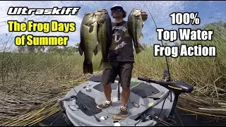 Summertime Bass Fishing with Topwater Frogs - Ft Jay Saberon