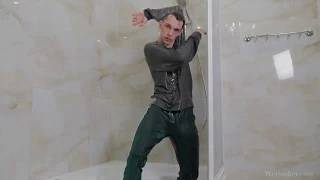 Andrey's CHALLENGE: fully clothed dance while showering!