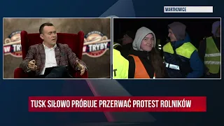 #PiachemWTryby | Tusk siłowo próbuje przerwać protest rolników. 1/3