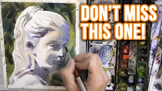 Watercolor Portrait Tutorial & Tips